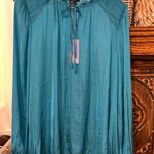RACHEL Rachel Roy long sleeve Teal Blouse